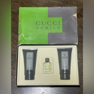 Used/Unsealed Vintage Gucci Nobile Eua De Toilette Shower and shave set